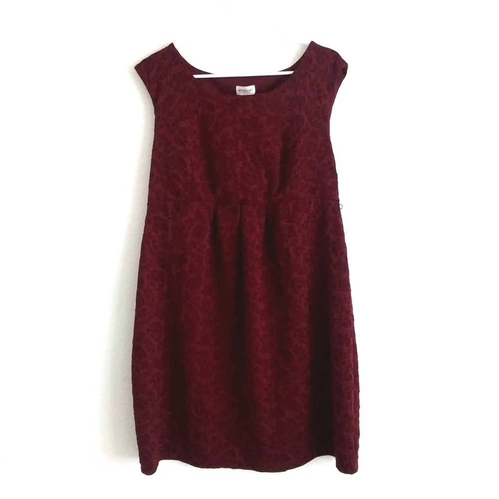 woman's red formal dress